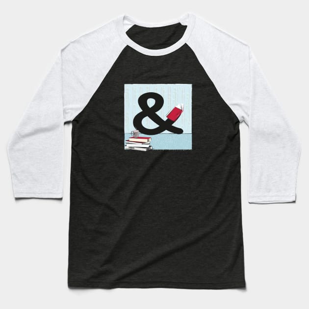 Ampersand enjoying reading. Baseball T-Shirt by Slownessi